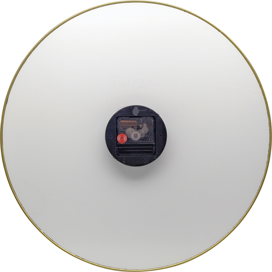 Marble Horloge Murale, blanche, avec cadre doré