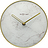 Marble Table Horloge de Table 20 cm, blanche et dorée