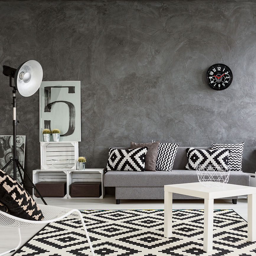 Modern Gear Clock Horloge murale, noire