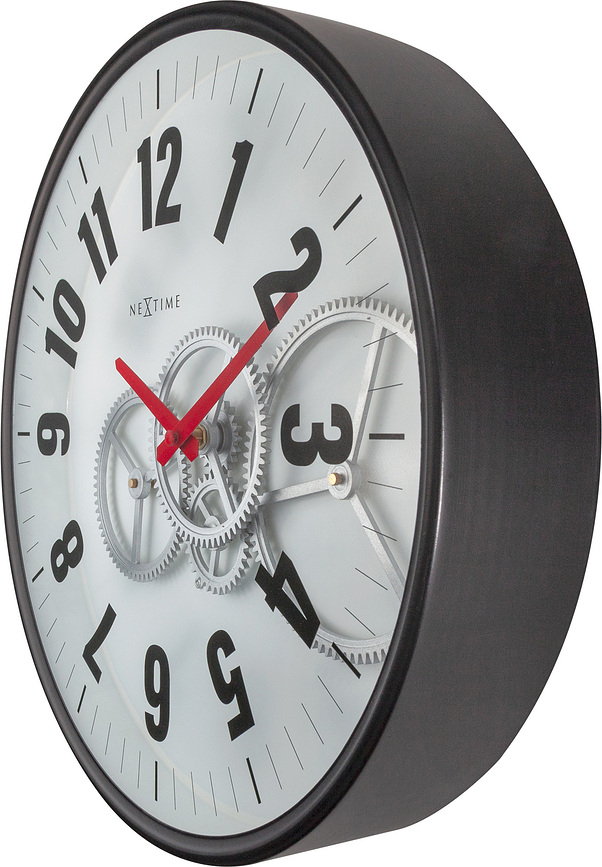 Modern Gear Clock Sat zidni crni