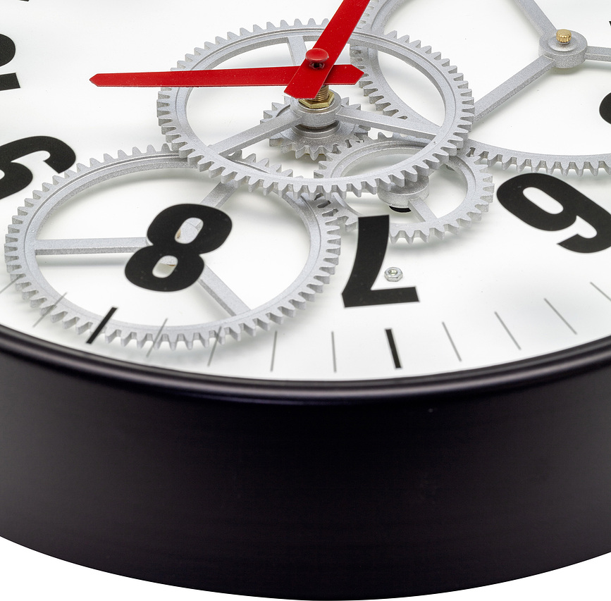 Modern Gear Clock Sat zidni crni