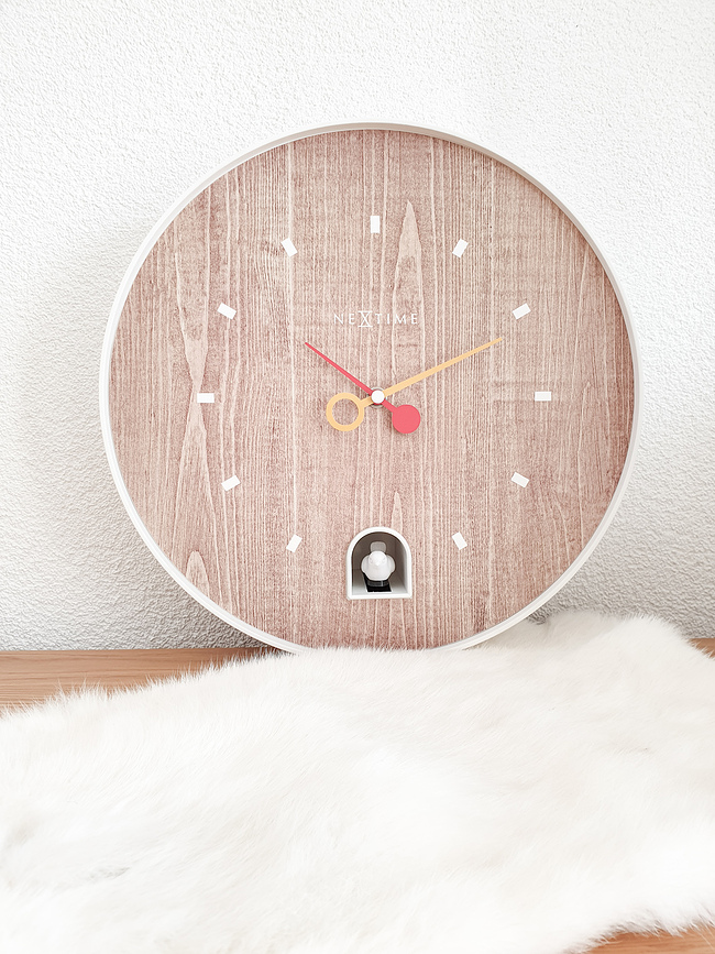 White Nightingale Horloge Murale, blanche