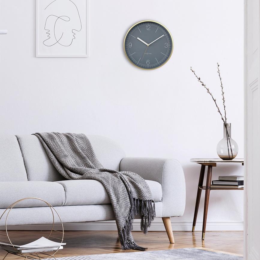 Nova Wall Clock 30 cm, chestnut