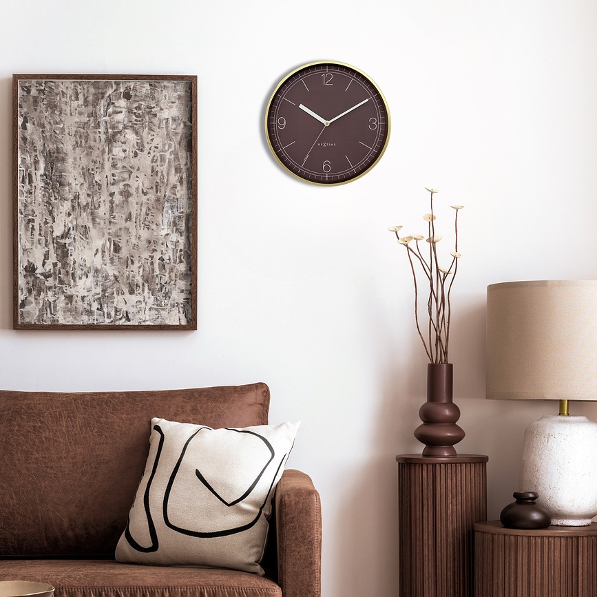 Nova wandklok 30 cm, beige