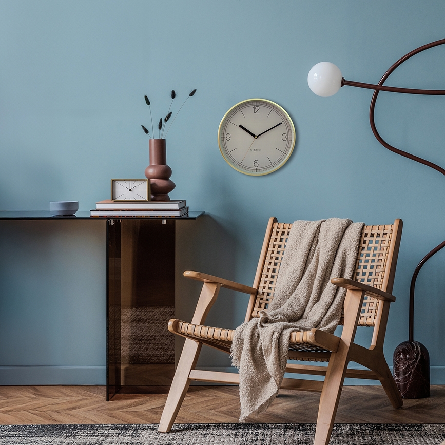 Nova wandklok 30 cm, beige