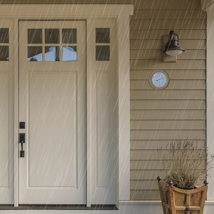 Orchid Barometar vrtni bijelo-srebrni