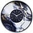 Orologio da parete Marble Duo nero-argentato, nero e argento