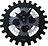 Orologio da parete Moving Gears nero
