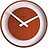 Orologio da parete Wood Loop scuro