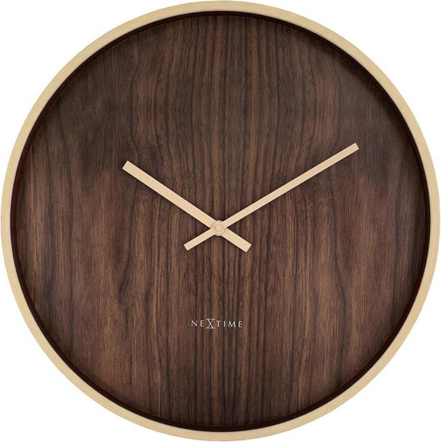 Oslo Horloge murale 50 cm, bois foncé