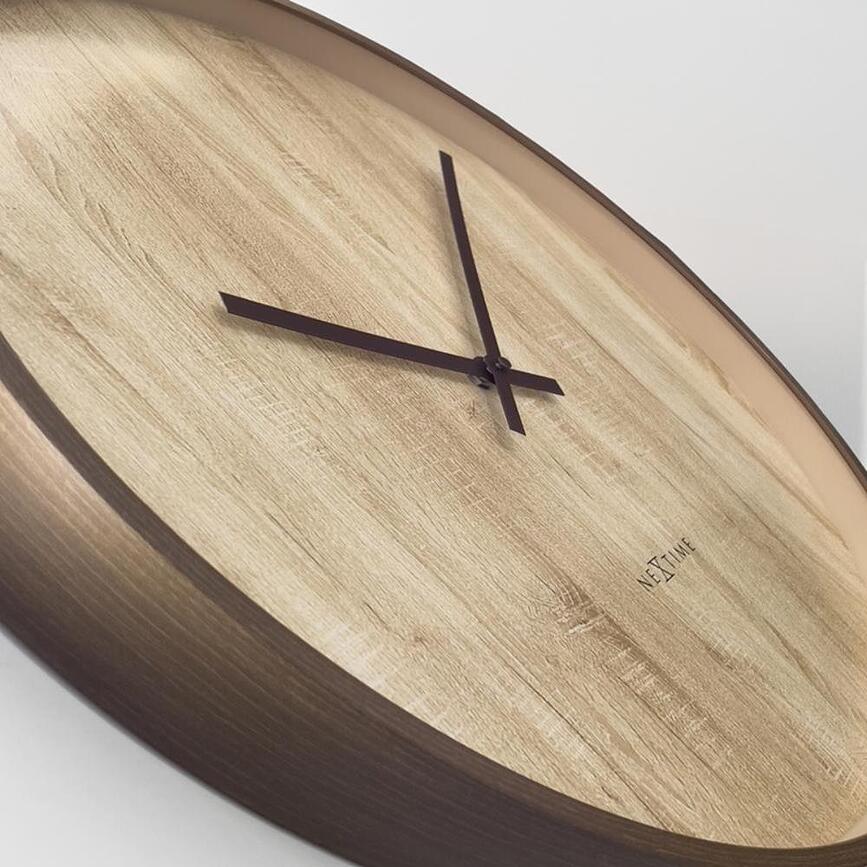 Oslo Horloge murale, 50 cm, en bois clair