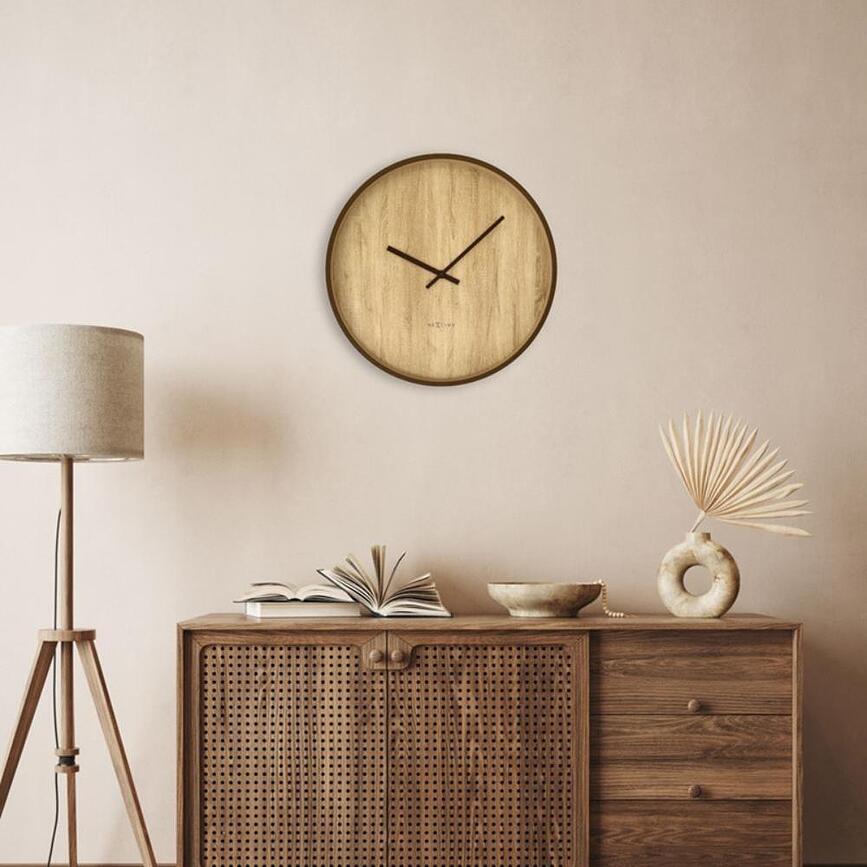 Oslo Horloge murale, 50 cm, en bois clair