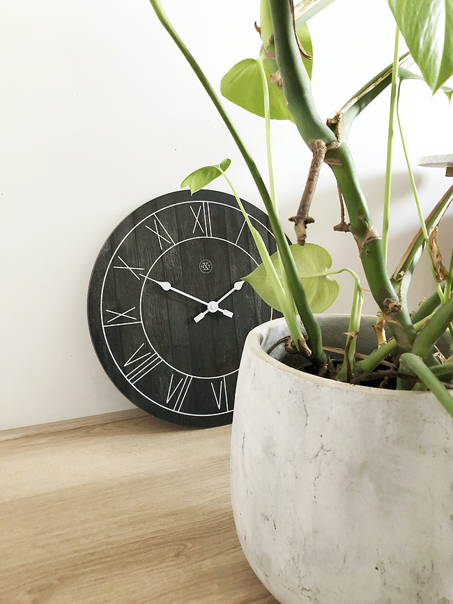 Paul Horloge Murale, en bois, foncée