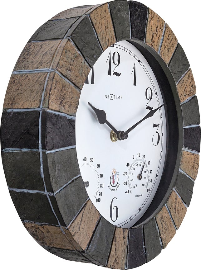 Reloj con termómetro e higrómetro Aster, 26 cm