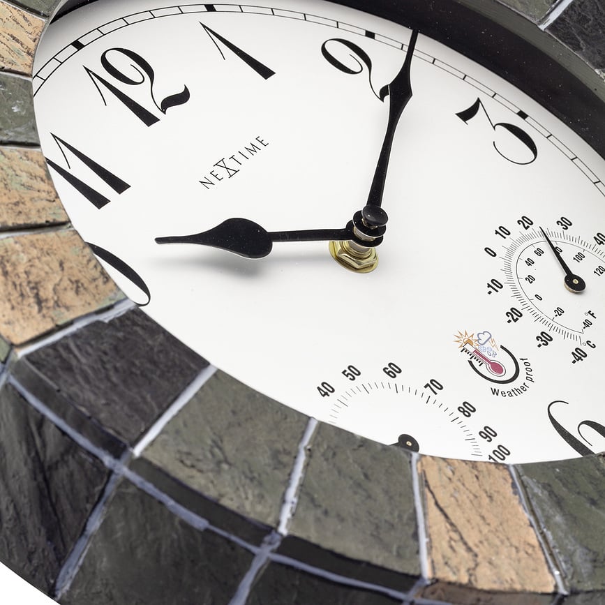 Reloj con termómetro e higrómetro Aster, 26 cm