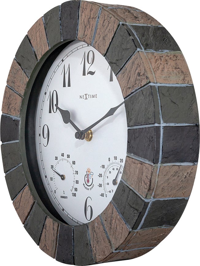 Reloj con termómetro e higrómetro Aster, 26 cm