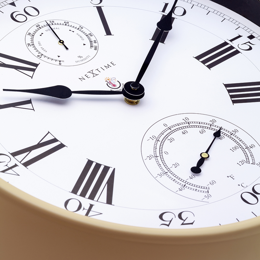 Reloj con termómetro e higrómetro Hyacinth