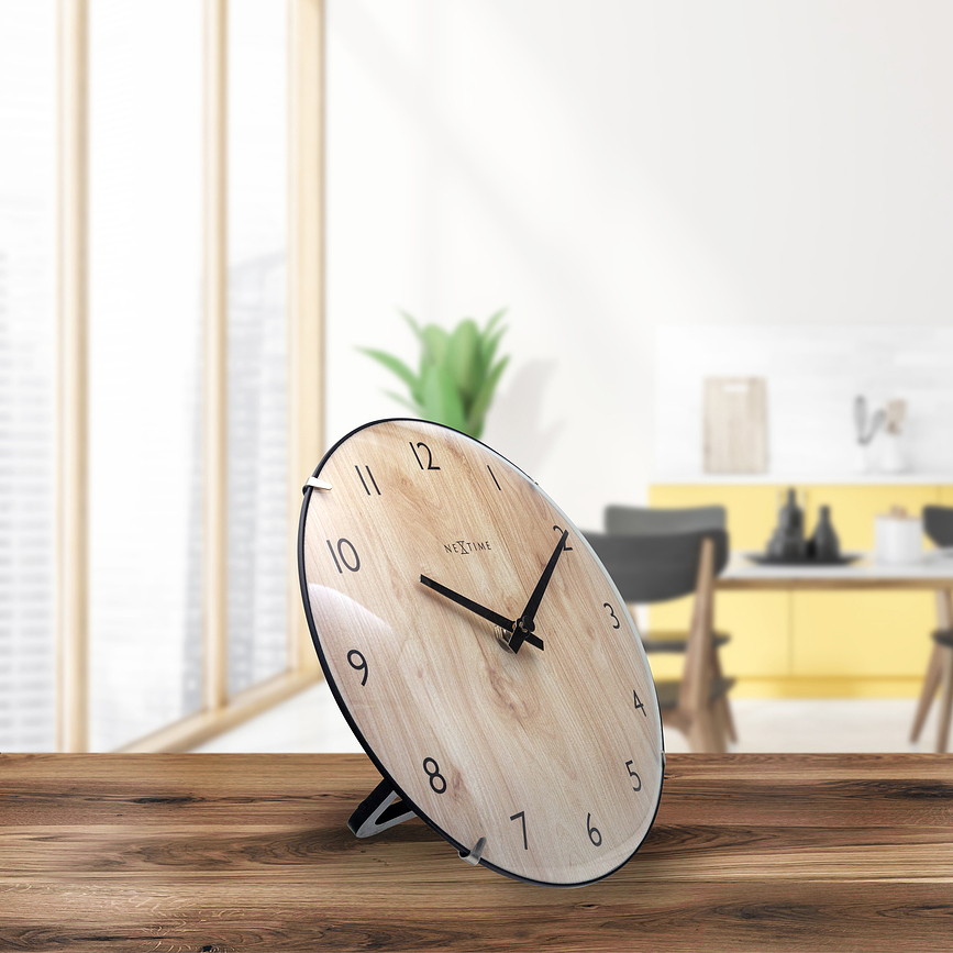 Reloj de madera Edge Wood Mini, para pared o mesa