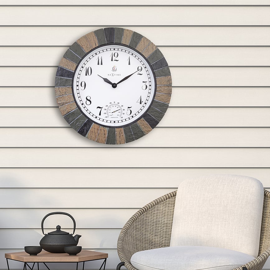 Reloj de Pared Aster, 43,5 cm, con termómetro