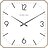 Reloj de Pared Basic Square Dome, blanco