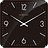 Reloj de Pared Basic Square Dome, negro