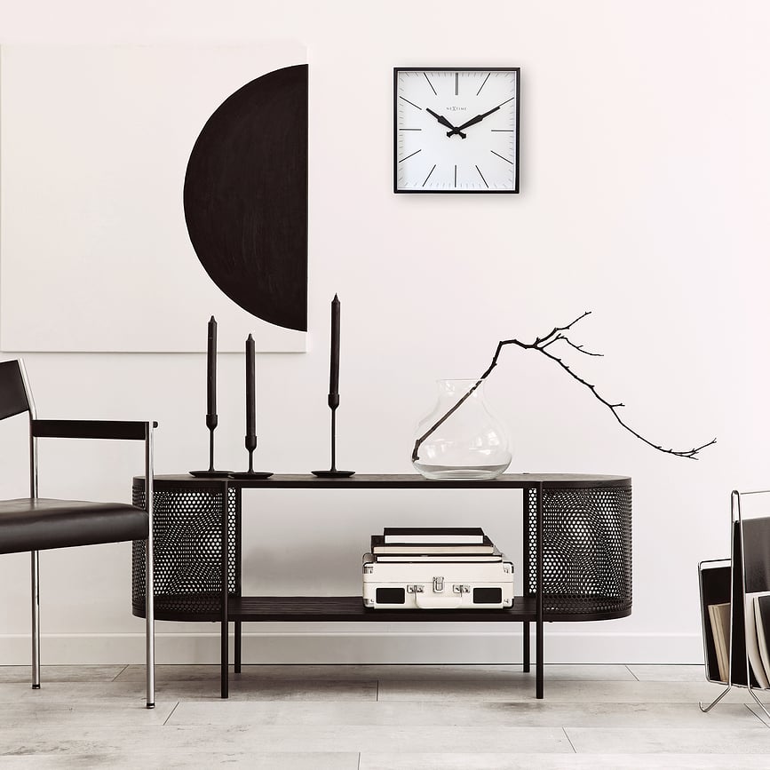 Reloj de pared Be Square, con cifras árabes