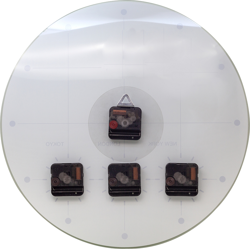 Reloj de pared Big City, 43 cm, blanco