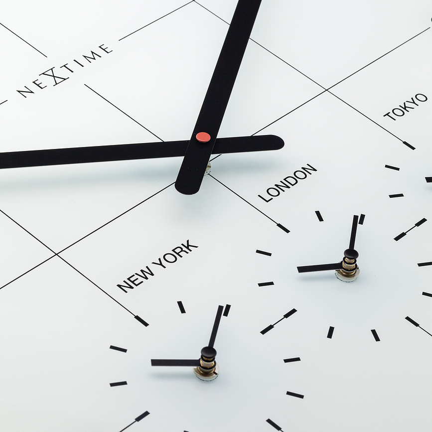 Reloj de pared Big City, 43 cm, blanco