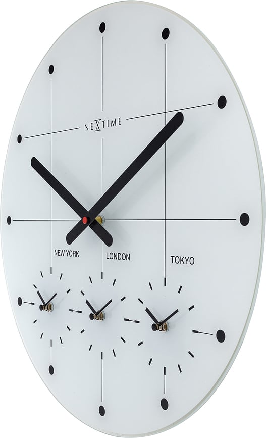 Reloj de pared Big City, 43 cm, blanco