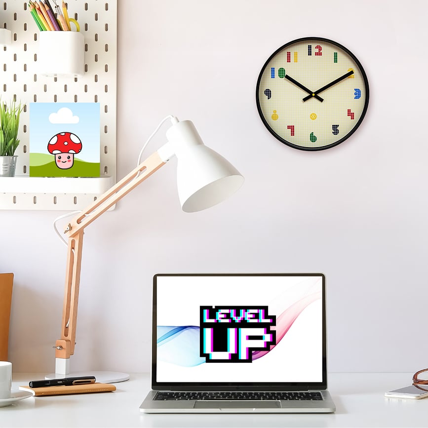 Reloj de Pared Bit, 35 cm, multicolor