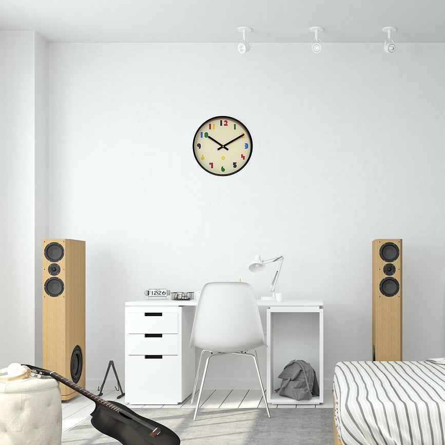 Reloj de Pared Bit, 35 cm, multicolor