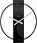 Reloj de pared Carl, negro