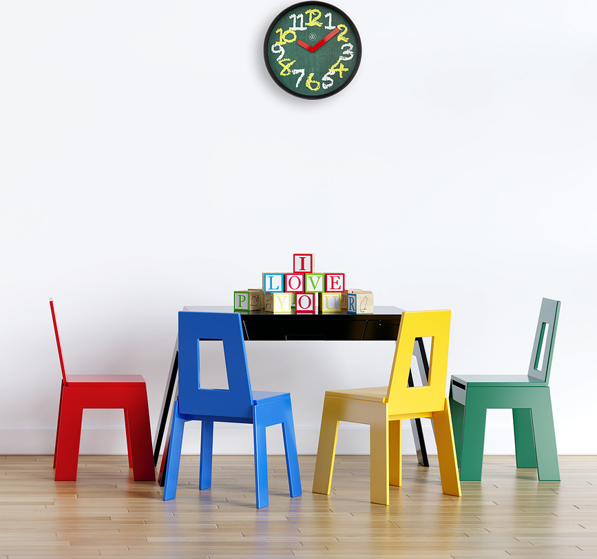 Reloj de Pared Chalkboard, estilo pizarra