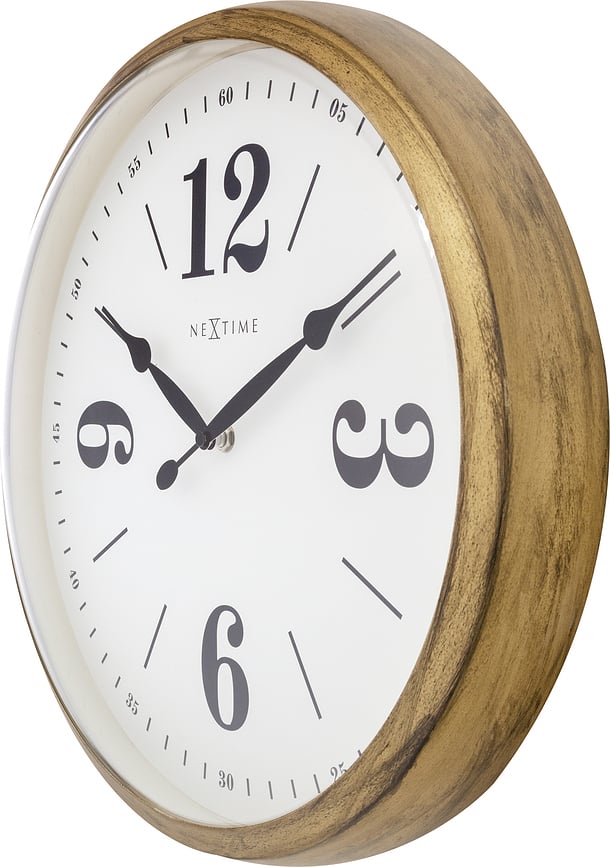 Reloj de Pared Classic, 39 cm, negro y plateado