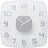 Reloj de Pared Classy Square, blanco y plateado