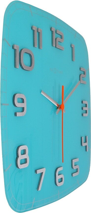 Reloj de Pared Classy Square, blanco y plateado