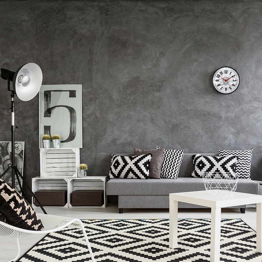 Reloj de pared Modern Gear Clock, negro