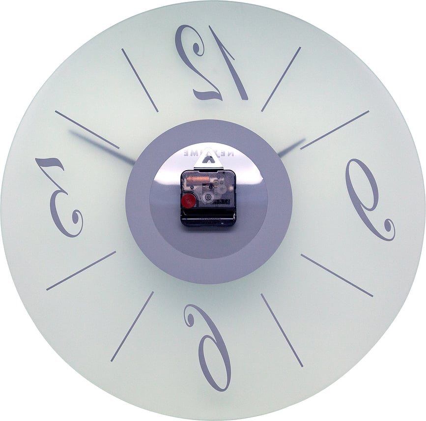 Reloj de Pared Dali, redondo, transparente gris