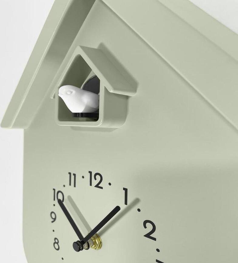 Reloj de Cuco Twitter, de pared, verde pastel