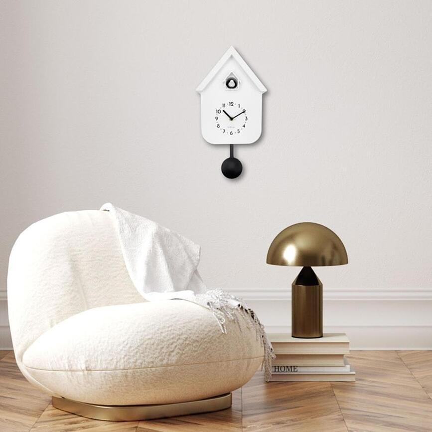 Reloj de Cuco Twitter, de pared, verde pastel