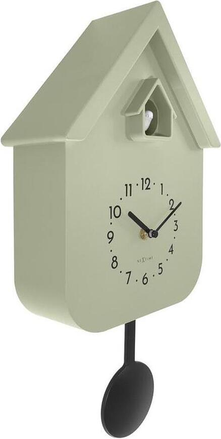 Reloj de Cuco Twitter, de pared, verde pastel