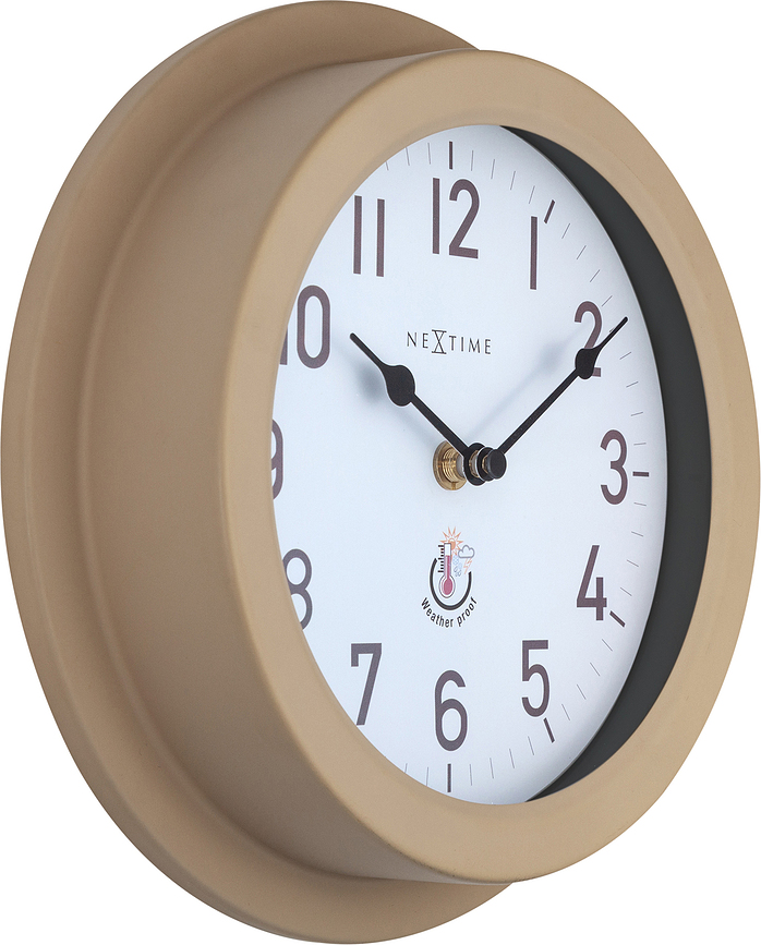 Reloj de Pared de exterior Poppy, blanco y plateado