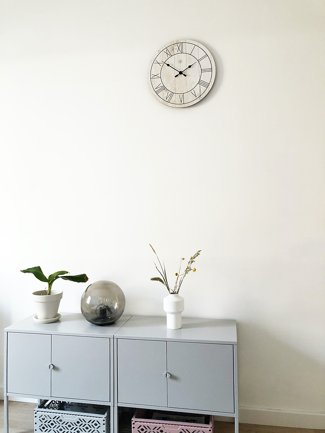 Reloj de pared de madera Paul, oscuro