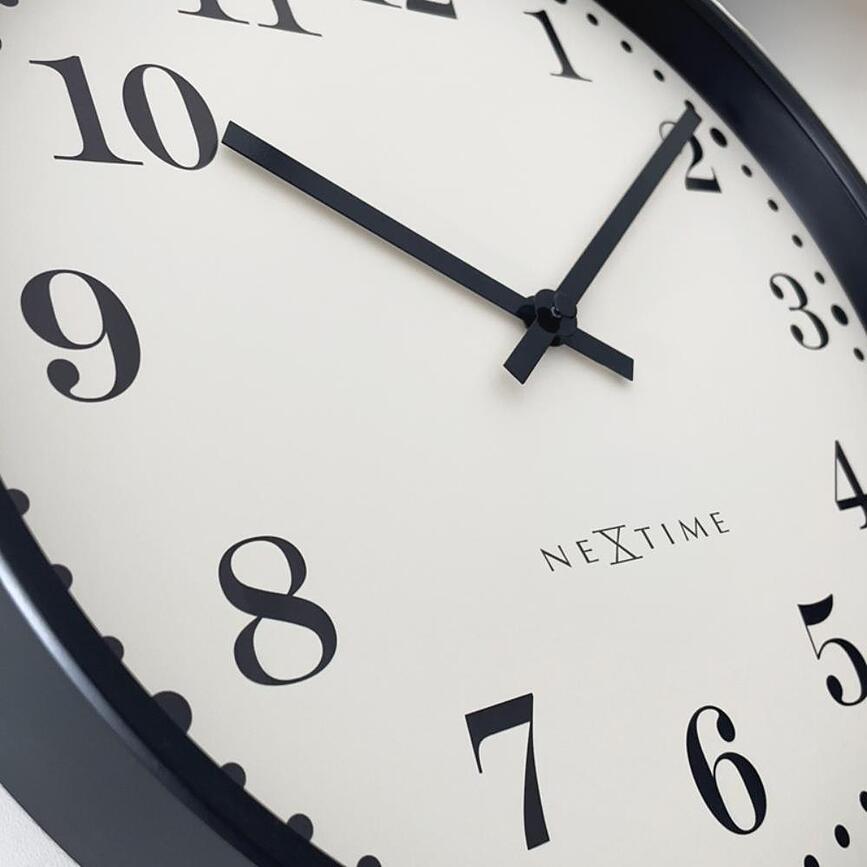 Reloj de pared Dickens, 30 cm, negro