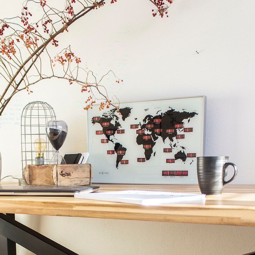 Reloj de pared digital World Time Digit