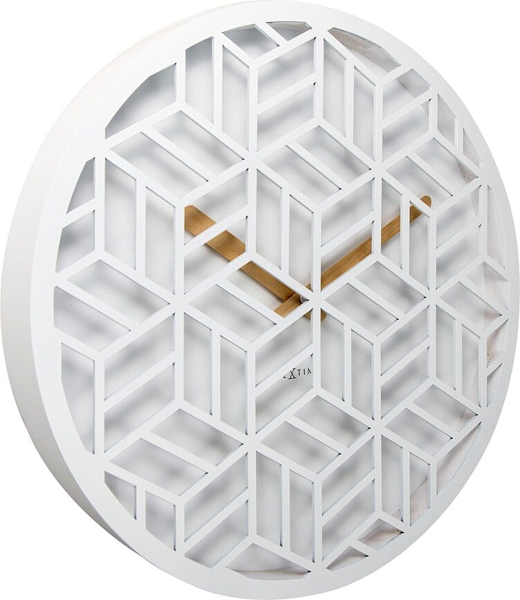 Reloj de pared Discrete, blanco