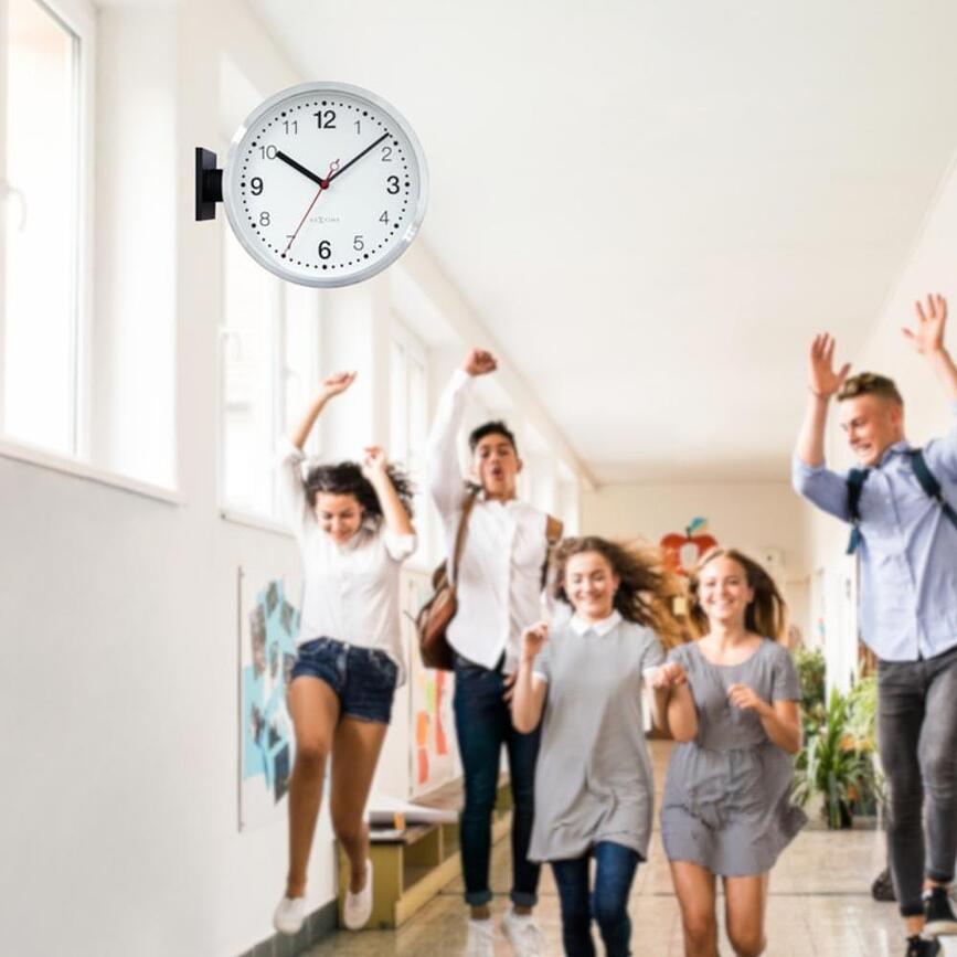 Reloj de Pared Double Small, doble cara, negro y blanco