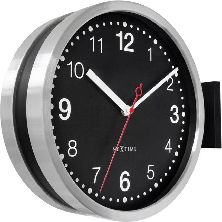 Reloj de Pared Double Small, doble cara, negro y blanco