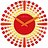 Reloj de Pared Dreamtime, rojo