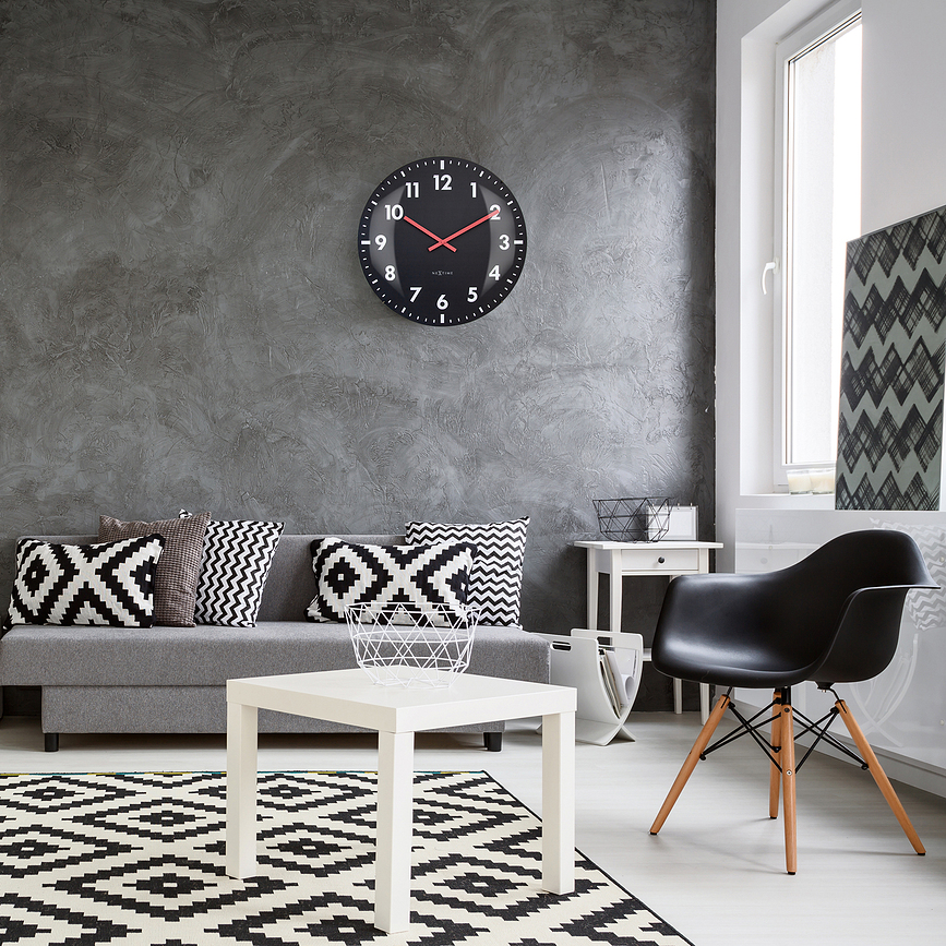 Reloj de Pared Duomo, 50 cm, negro